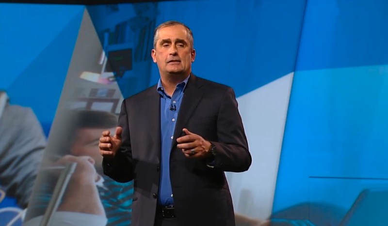 Brian Krzanich of Intel during keynote at CES 2015.