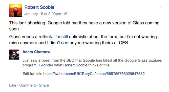 Scoble Google Glass rethink