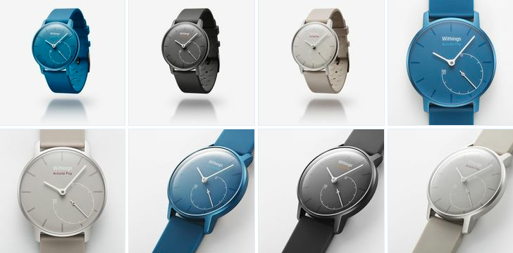 The Withings Activite Pop in  Azure, Shark Grey, and Sand colors. 