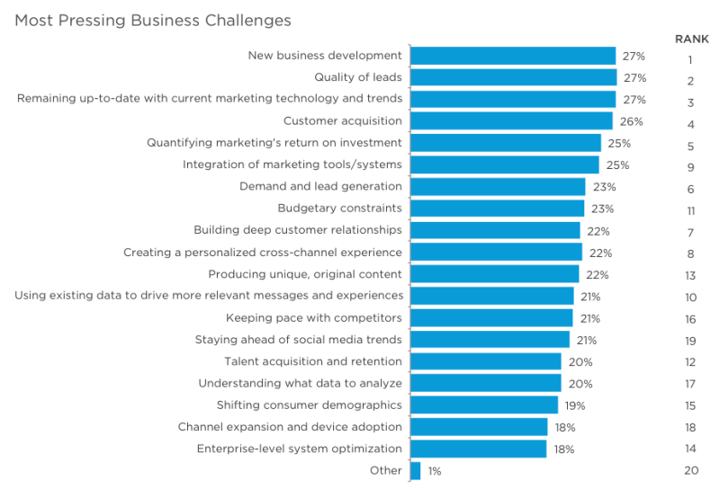 2015: Top marketing challenges