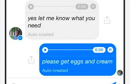 Facebook trialing transcribed voice clips in Messenger