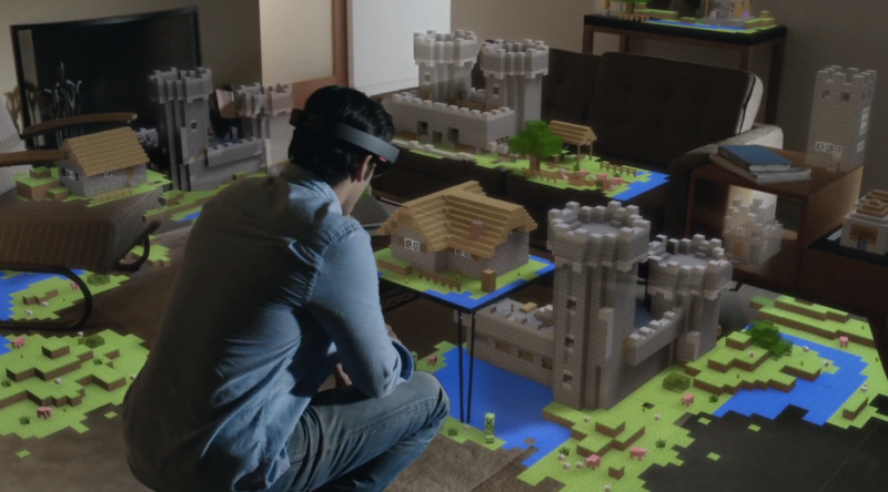 Microsoft's HoloLens in action.