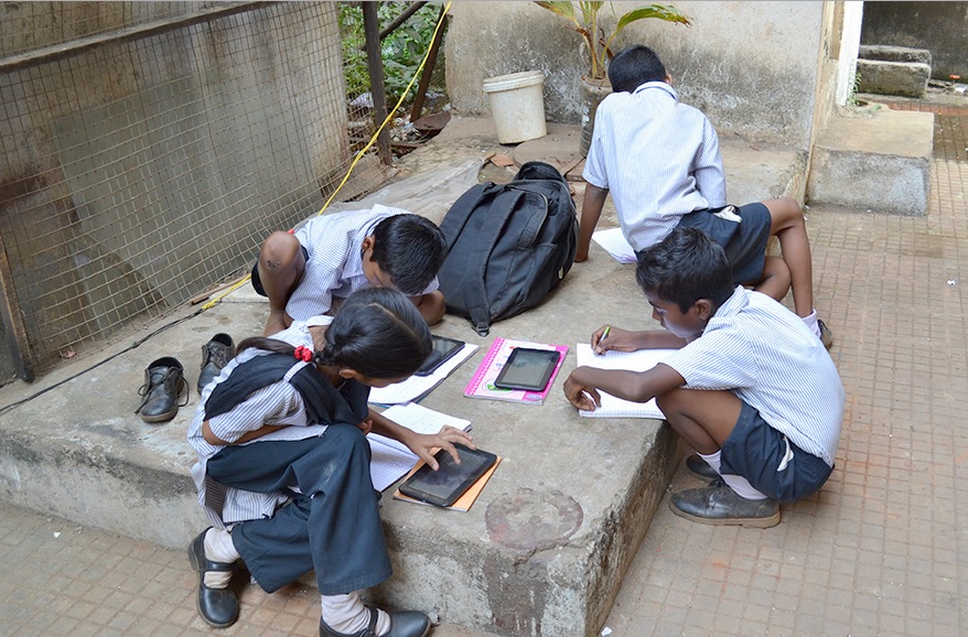 With the right tools, children can learn despite the lack of a physical infrastructure as seen here in one of Totus Power's tests.