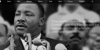 Apple dedicates entire homepage to Martin Luther King, though employees don’t get the day off