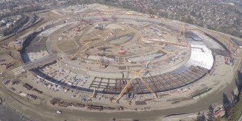New drone video shows progress on Apple ‘spaceship’ campus after one year of construction