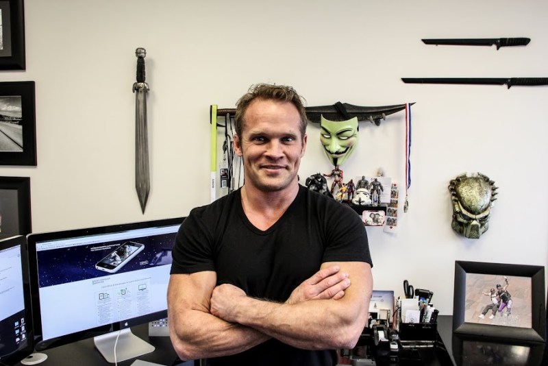 Gravity Jack CEO Luke Richey in his office.