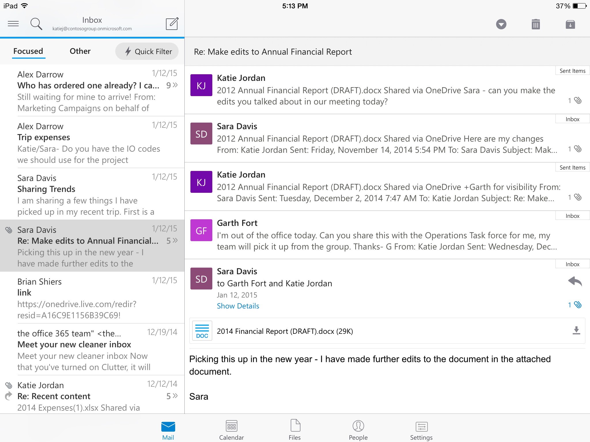 Outlook for iPad