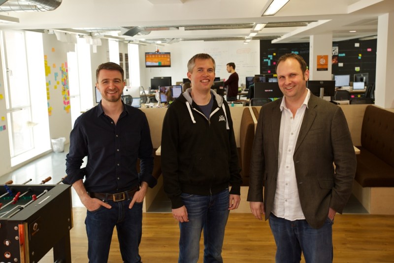 Space Ape founders (left to right) Toby Moore, John Earner, and Simon Hade.