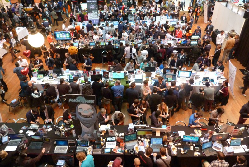 The indie games section at Casual Connect was always buzzing with activity.