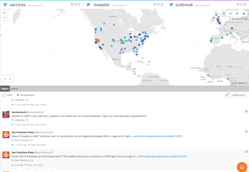 A Conversation Map in Wayin's new social search engine