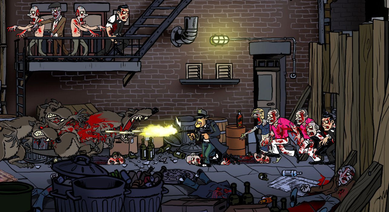 Gangsters meet zombies in Guns, Gore, & Cannoli.