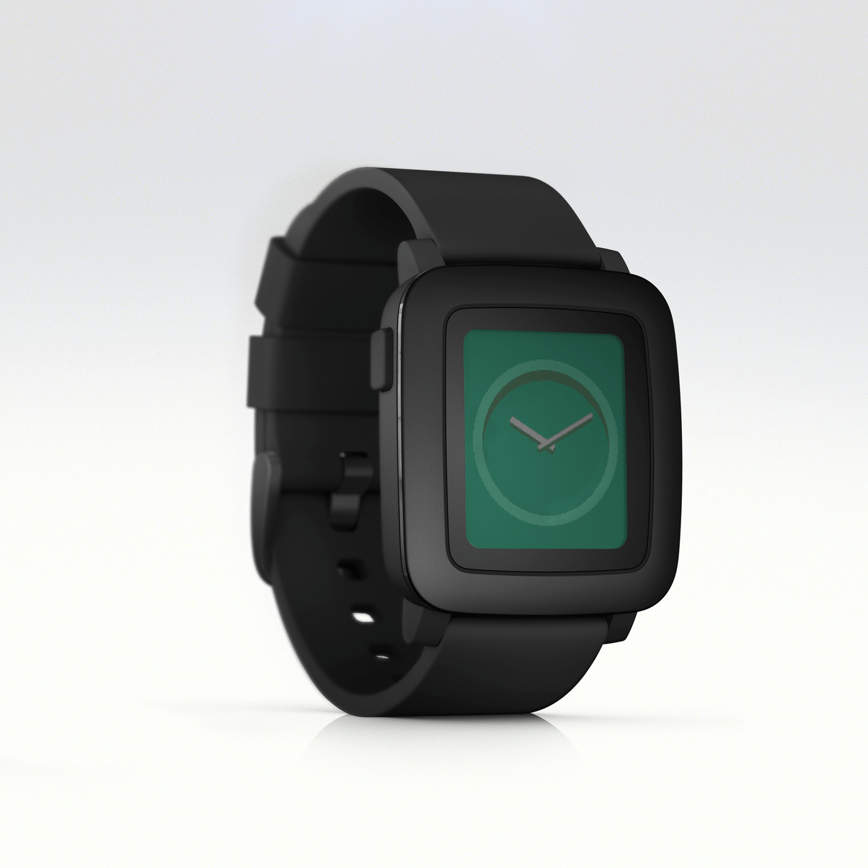 The Pebble Time in black