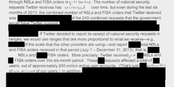 Twitter: U.S. government shares (some) info on data NSA requests from us