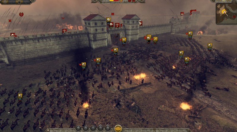Total War: Attila. Attack on the city gates.