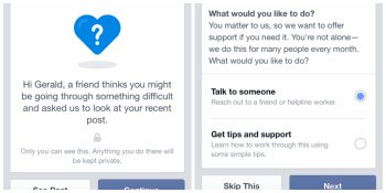 Facebook introduces new features to report and support users who seem suicidal