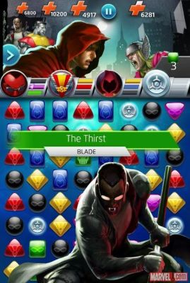 Marvel Puzzle Quest on mobile.