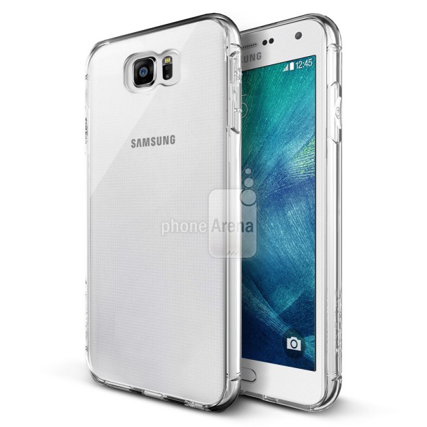 This leaked photo shows the S6 in a plastic protective case. 