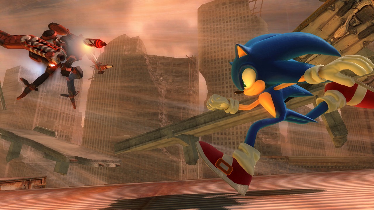 Why have colorful levels when Sonic can run through a brown wasteland?