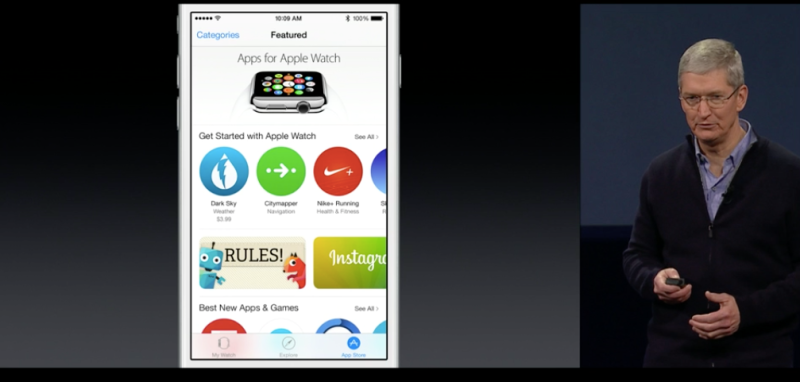 The Apps for Apple Watch category in the App Store.