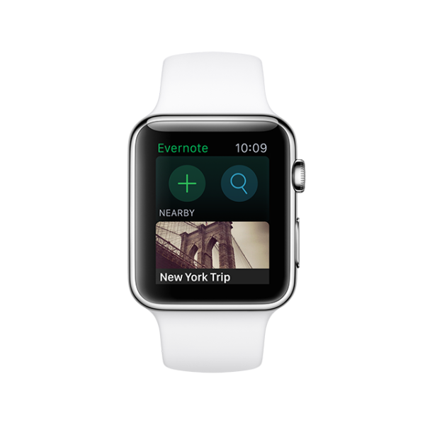 Evernote on the Apple Watch.