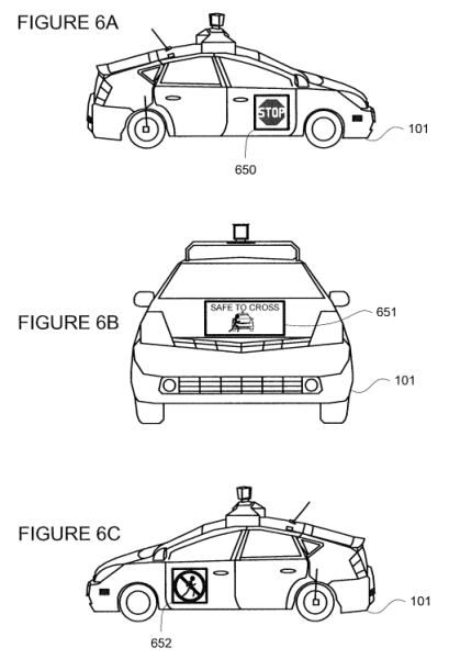 From the Google patent "Pedestrian notifications."