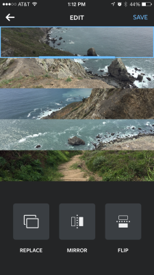 Resizing, and changing the orientation of photos is easy in Layout.