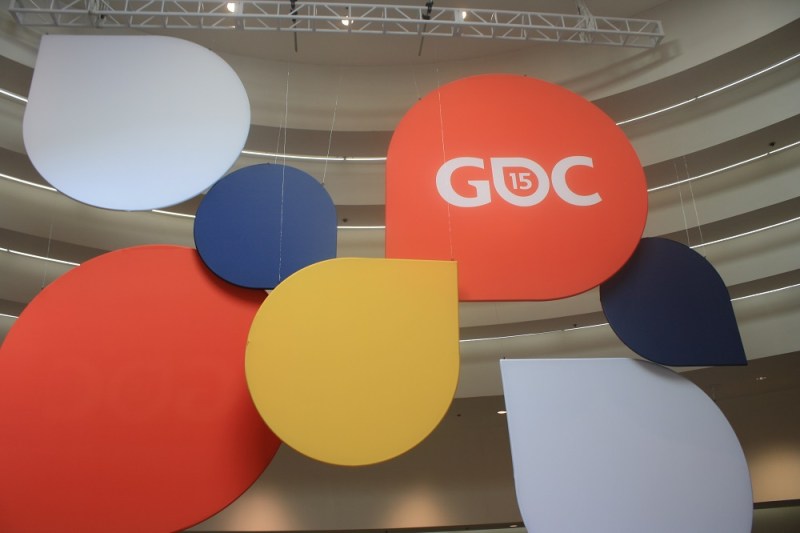 This GDC display greeted attendees moving from registration down to the expo floor.