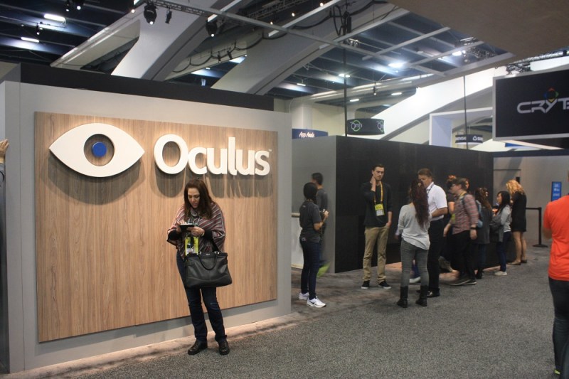 The lines for some of the Oculus Rift VR headset demos stretched around this booth multiple times.