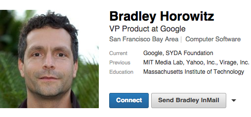 Bradley Horowitz updated his LinkedIn profile.