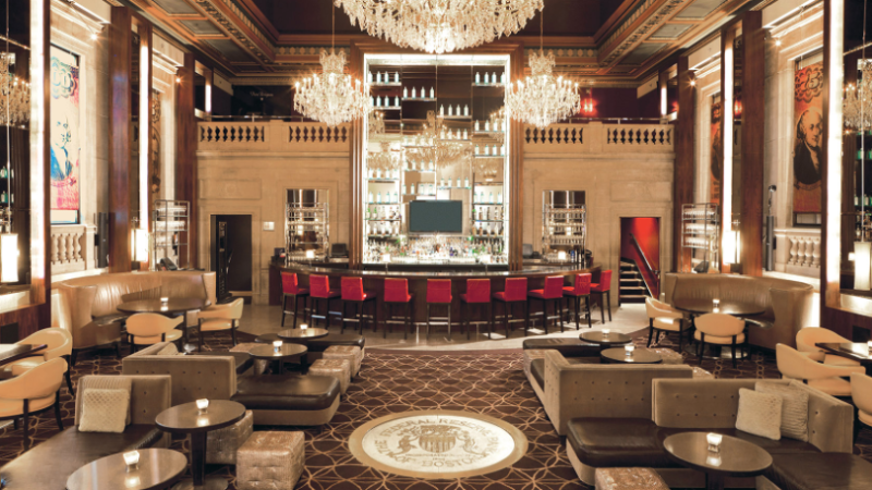 The Langham hotel's restaurant and lounge