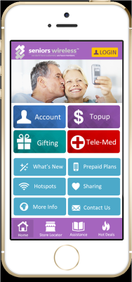 Seniors Wireless screen on iPhone