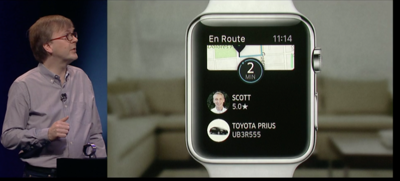 Uber on the Apple Watch.
