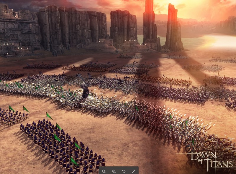 Dawn of Titans battle scene