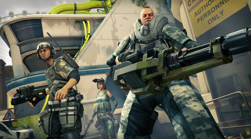Dirty Bomb has seven characters at the start, including a tank.