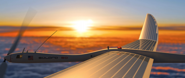 One of the solar planes from Google's Project Titan.