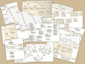 A collage of UML diagrams.