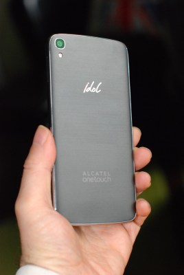 The back of the Idol 3 is no-nonsense and sophisticated - even with the Idol logo. Photo by Simon Cohen.