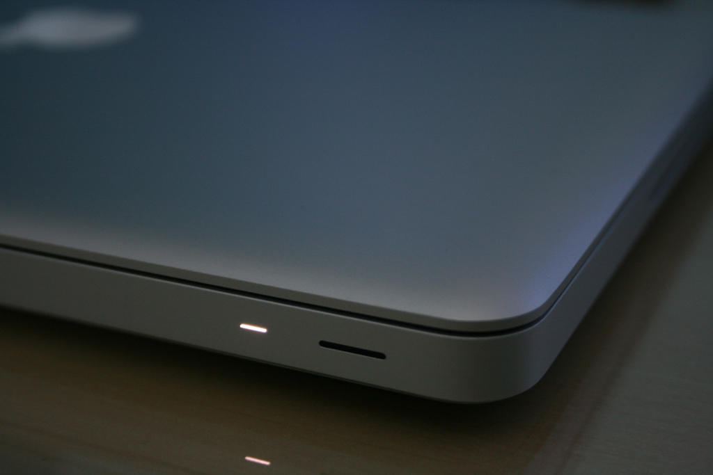 MacBook light.