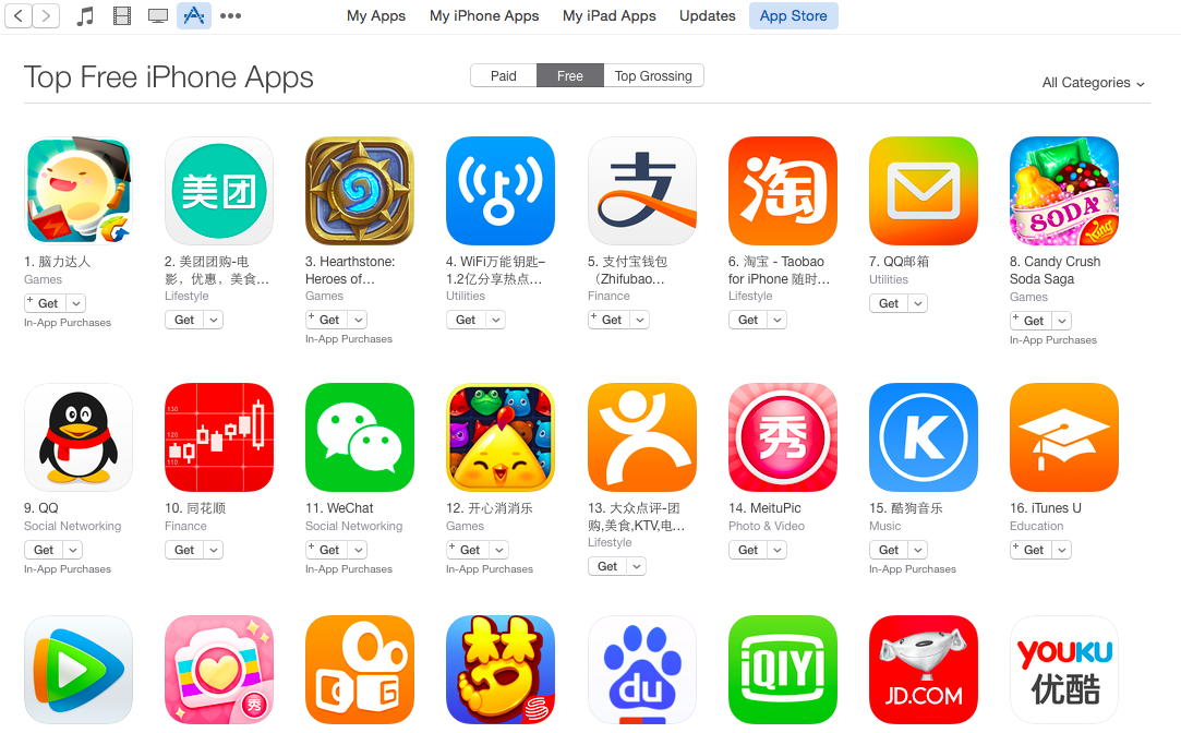 WeQuiz is the top free app in the market the downloads more iOS apps than anywhere else.