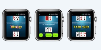 PlayScreen tries its luck as an early bird on Apple Watch with Blackjack Anywhere