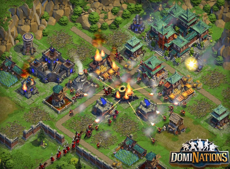 DomiNations has army on army combat.