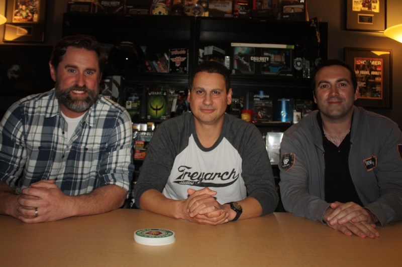 Treyarch's Dan Bunting, Mark Lamia, and Jason Blundell.