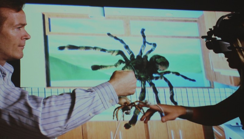 Using VR to treat arachnophobia.