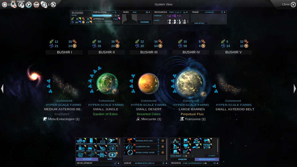 Endless Space's late-game tech tree. 