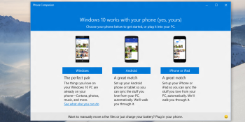 Microsoft announces Phone Companion app for Windows 10 and teases Cortana for Android and iOS