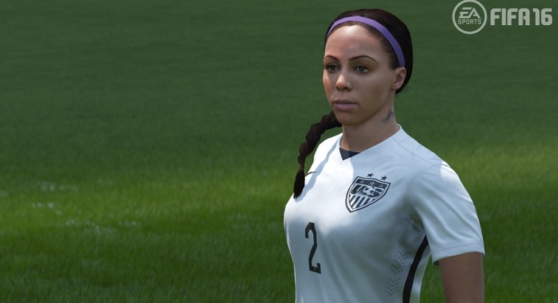 Soccer star Sydney Leroux of the U.S. women's national soccer team, in EA's FIFA 16.