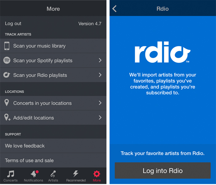 Rdio Import