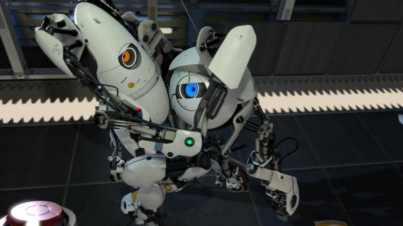 Robots from Portal in VR