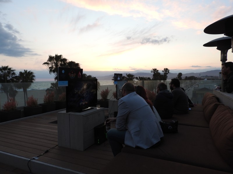 Sunset atop a roof in Venice Beach, just before the winds picked up.