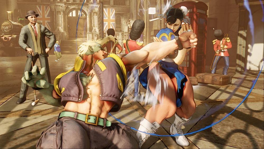 Street Fighter V Nash Punches Chun Li